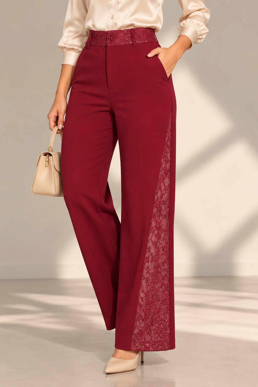 Pantalón Con Encaje