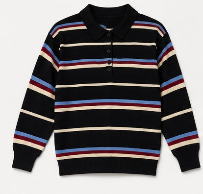 Sudadera Polo Rayada