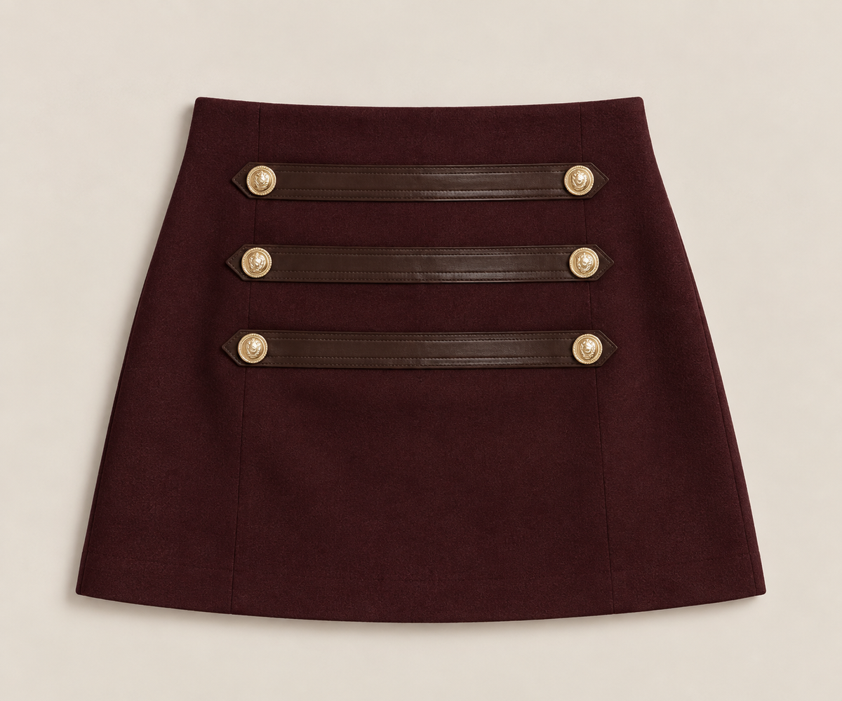 Falda Short con Botones