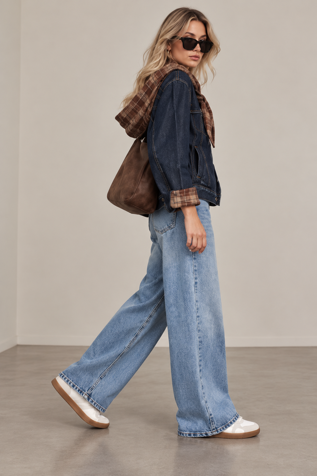 Chamarra Oversized de Mezclilla con Pañuelo