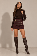 Falda Short con Botones