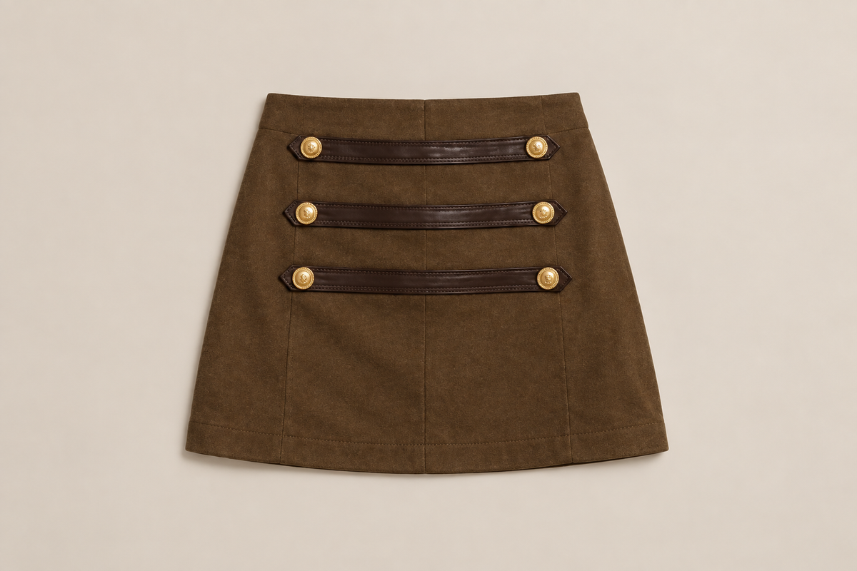 Falda Short con Botones